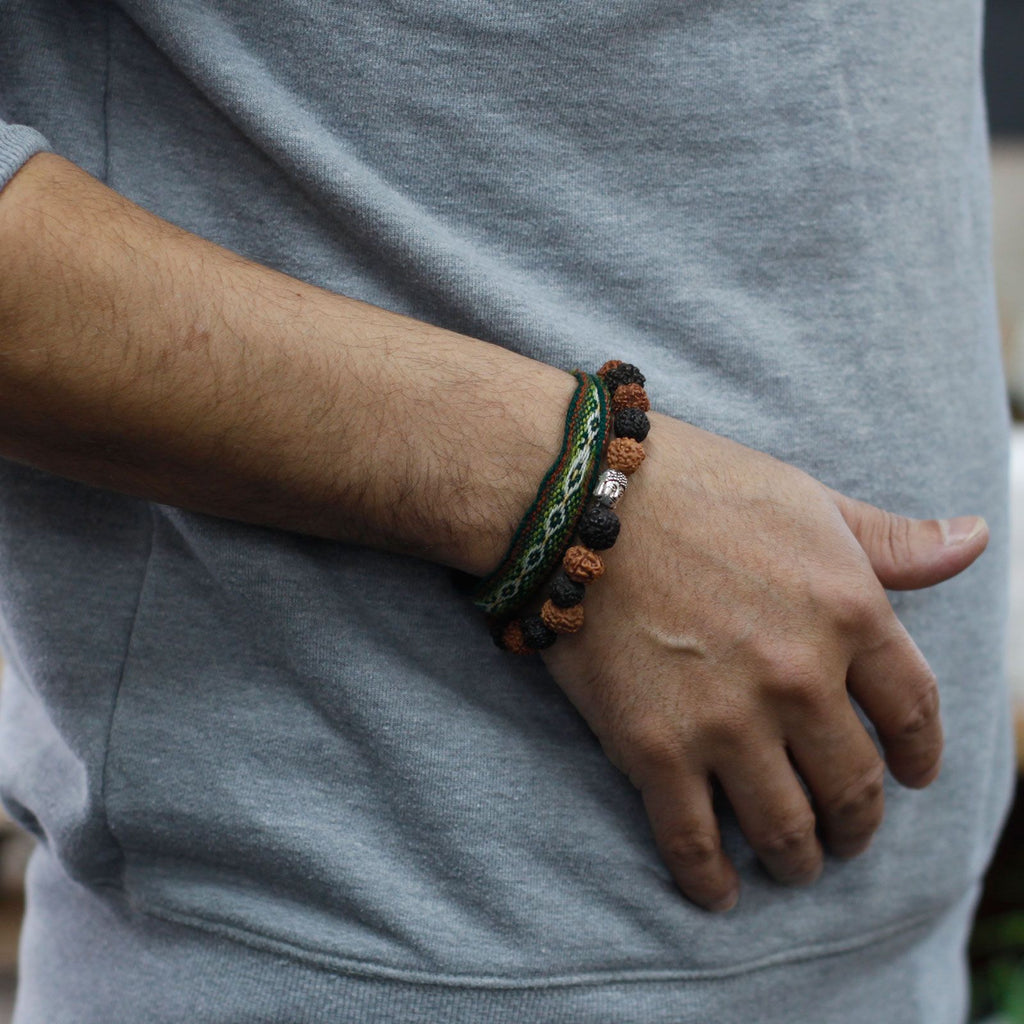 Mala Bracciale Buddha Rudraksha - Mix