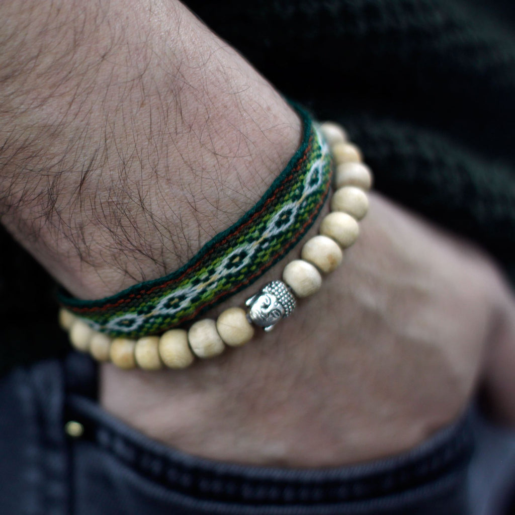 Bangle Buddha con Perle di Sandalo Profumato