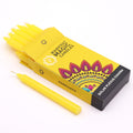 Confezione da 12 candele magiche per la manifestazione - Giallo - Chakra del plesso solare