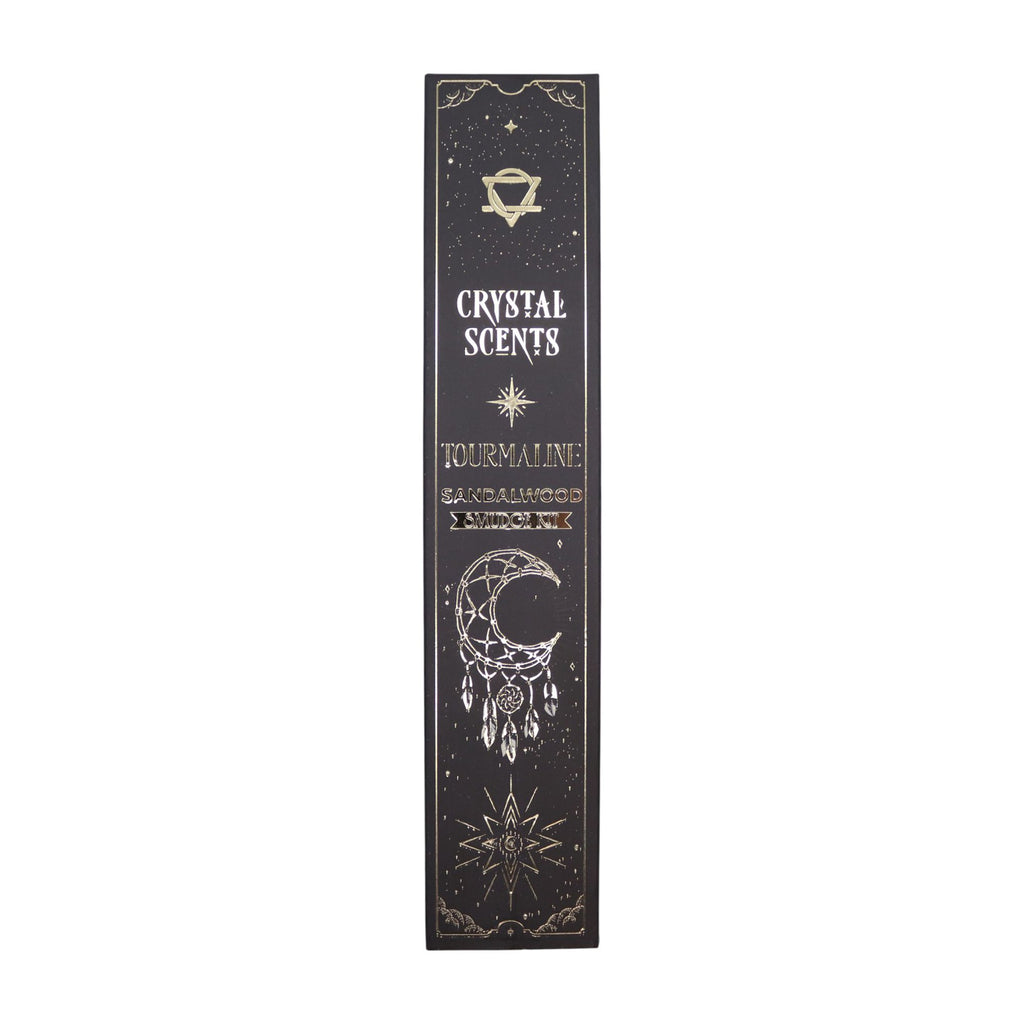 Incenso Crystal Scents con Tormalina - Sandalo, 10 Bastoncini