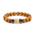Bangle Chakra Plesso Solare in Cedro con Citrino