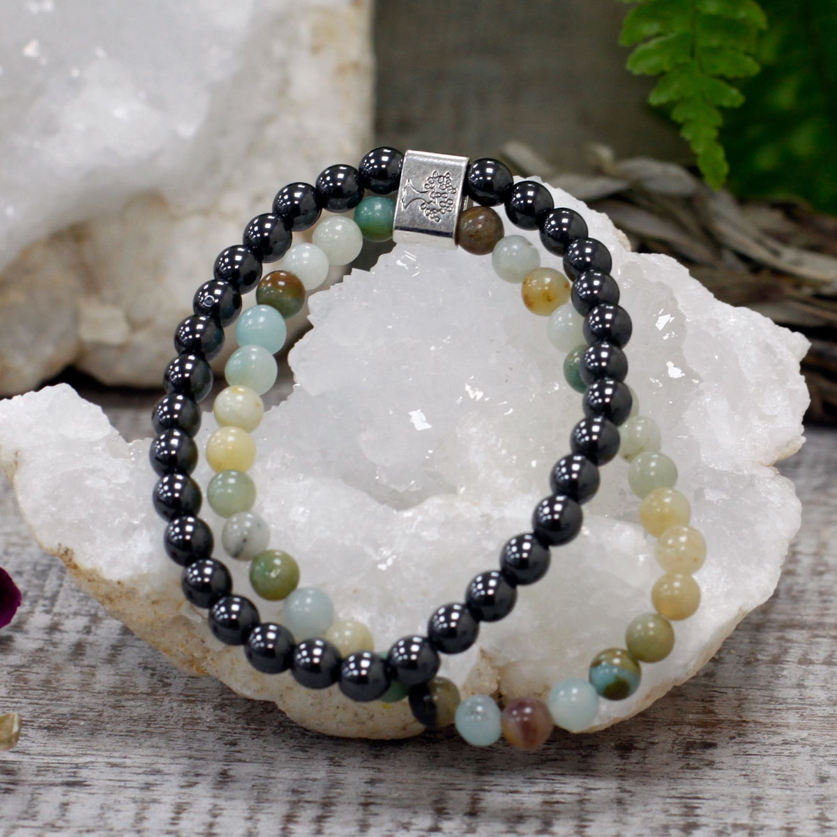 Bracciale Magnetico in Pietra Preziosa - Amazzonite
