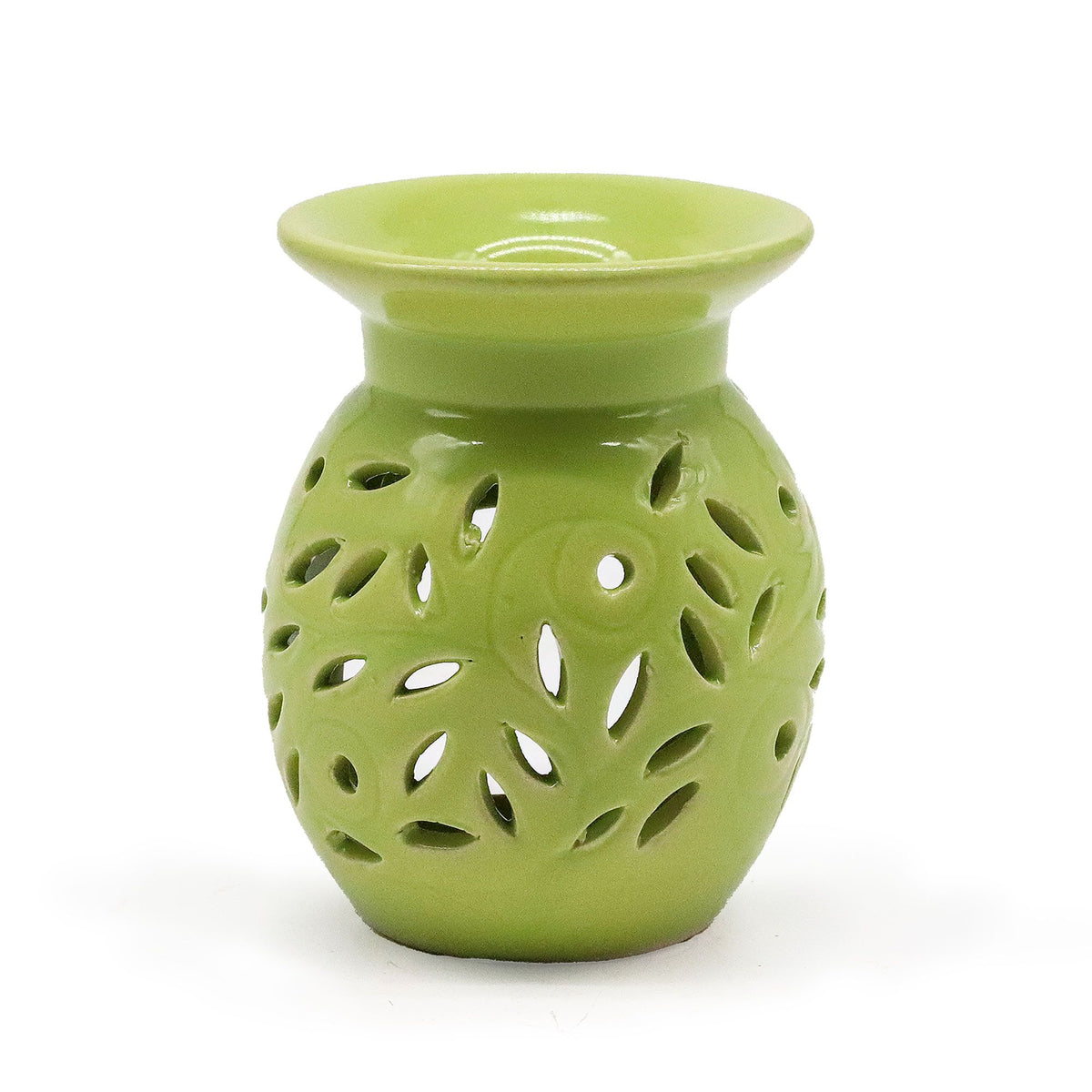Bruciaessenze Floreale in Ceramica - Lime