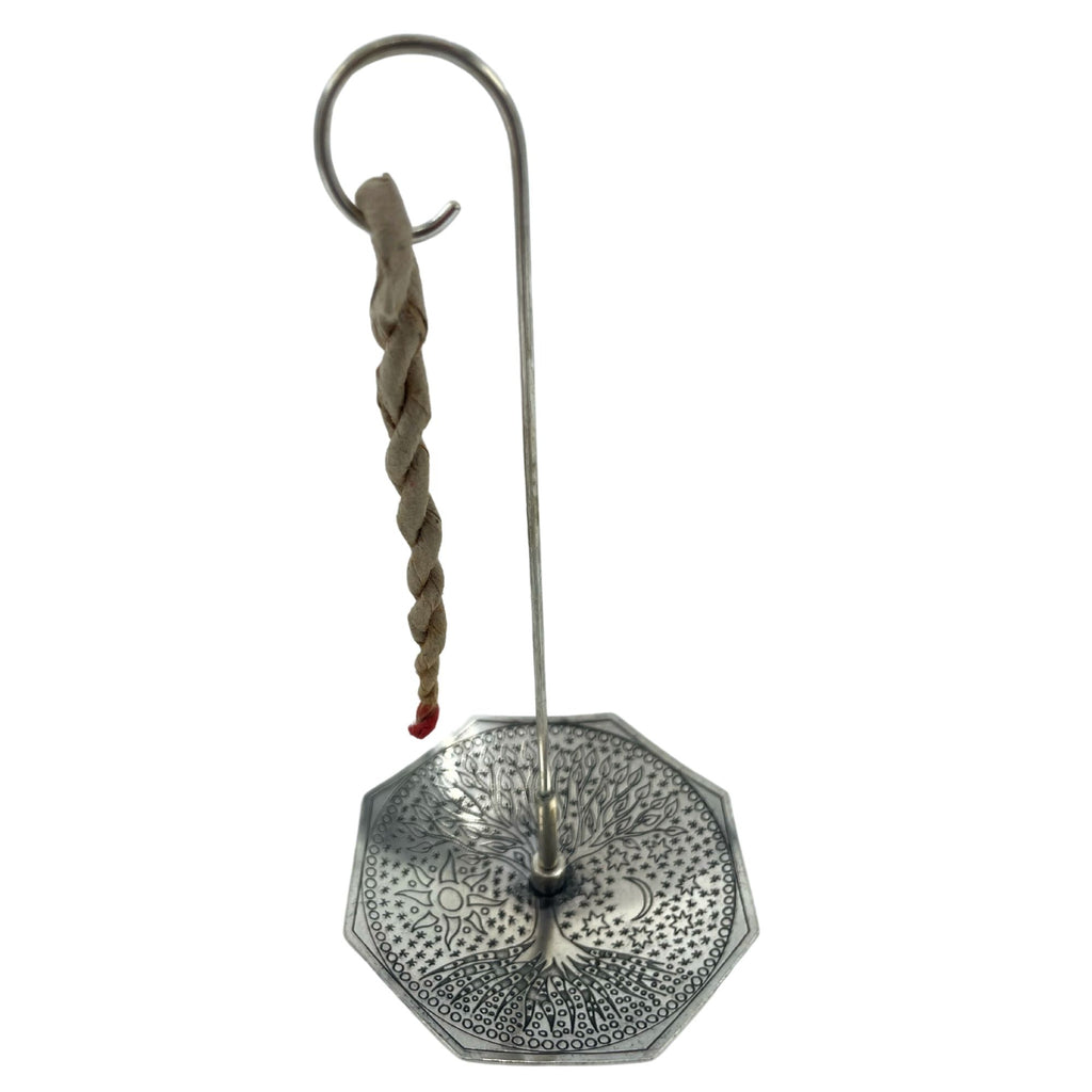Set Incenso a Corda con Portaincenso Placcato Argento - Albero della Vita