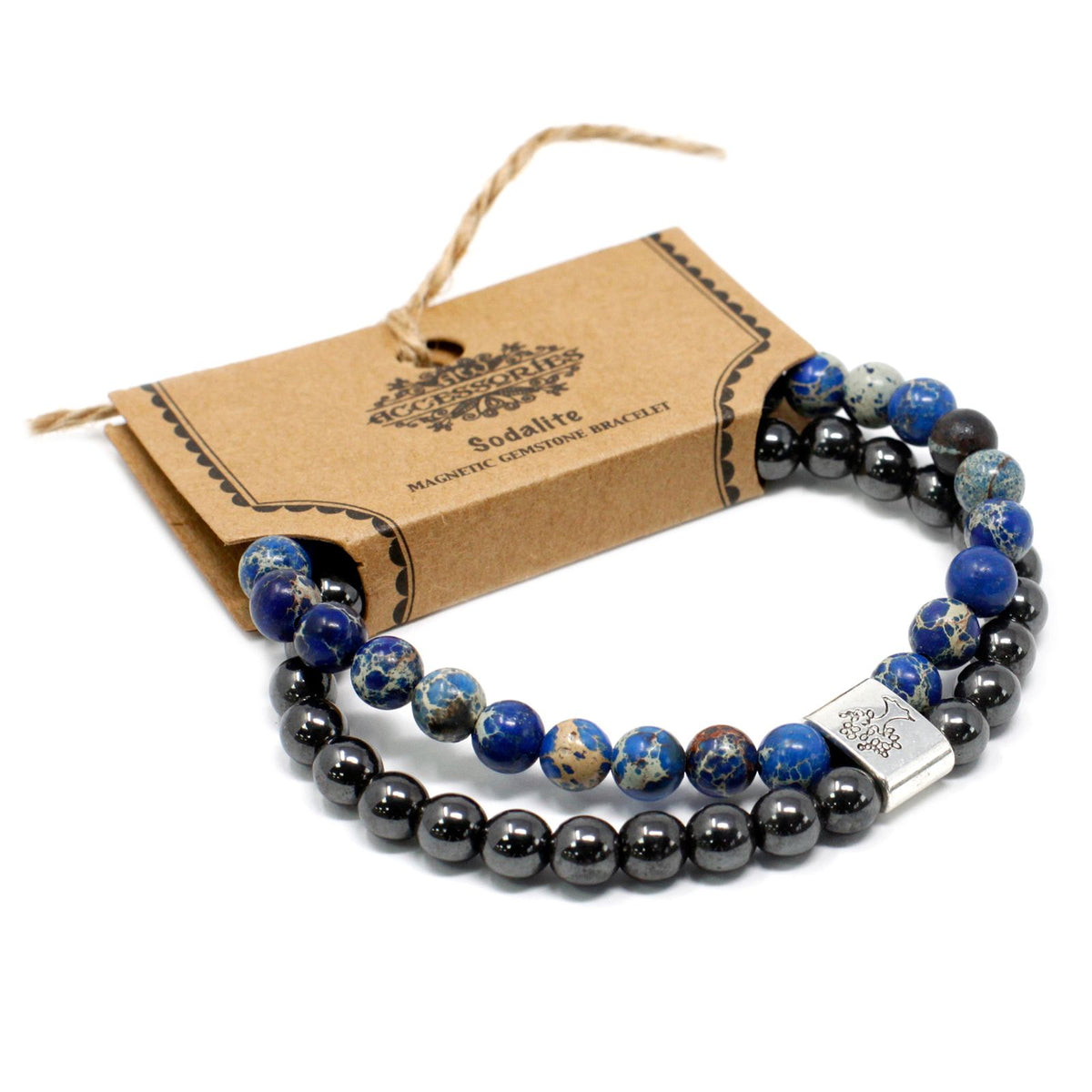 Bracciale Magnetico in Pietra Preziosa - Sodalite
