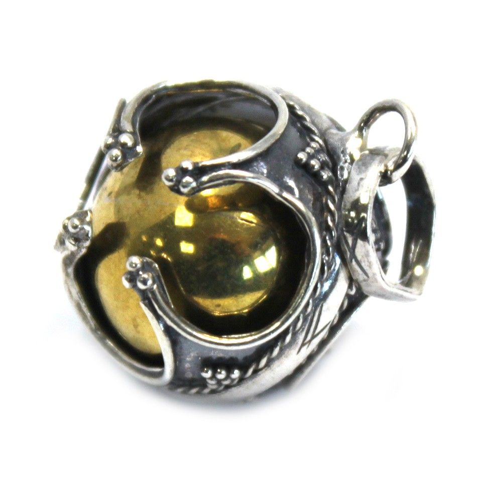 Campanellino Angelo in Argento - Prosperità - 16mm