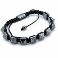 Bracciale Shamballa in Ematite Magnetica - Piramidi Appuntite