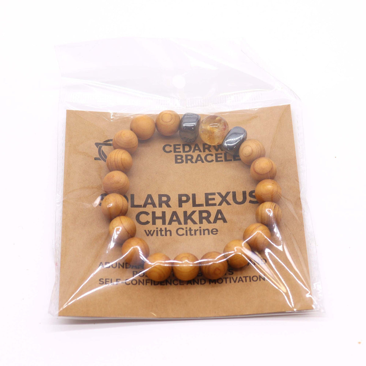 Bangle Chakra Plesso Solare in Cedro con Citrino