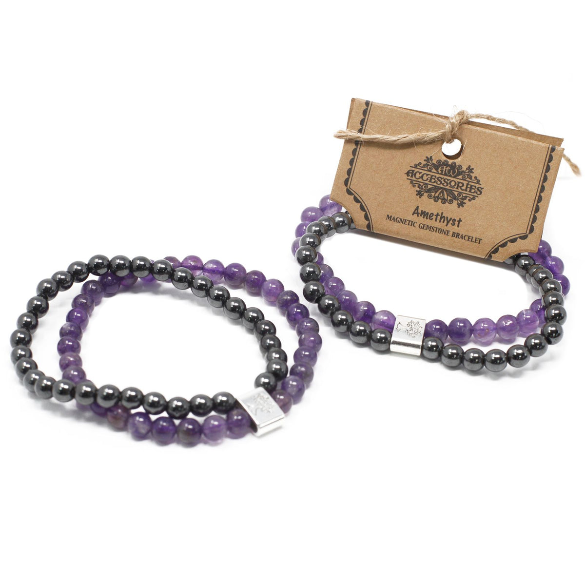 Bracciale Magnetico in Pietra Preziosa - Ametista