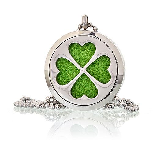 Collana Diffusore per Aromaterapia - Quadrifoglio 30 mm