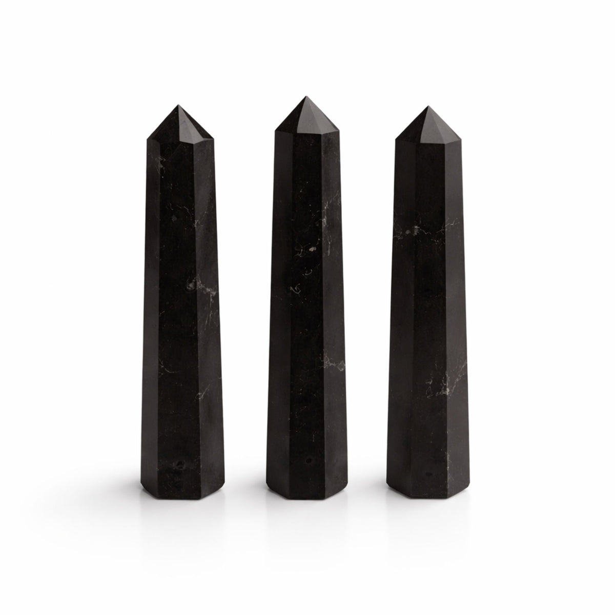 Obelisco a Sei Facce in Tormalina Nera - circa 11 cm
