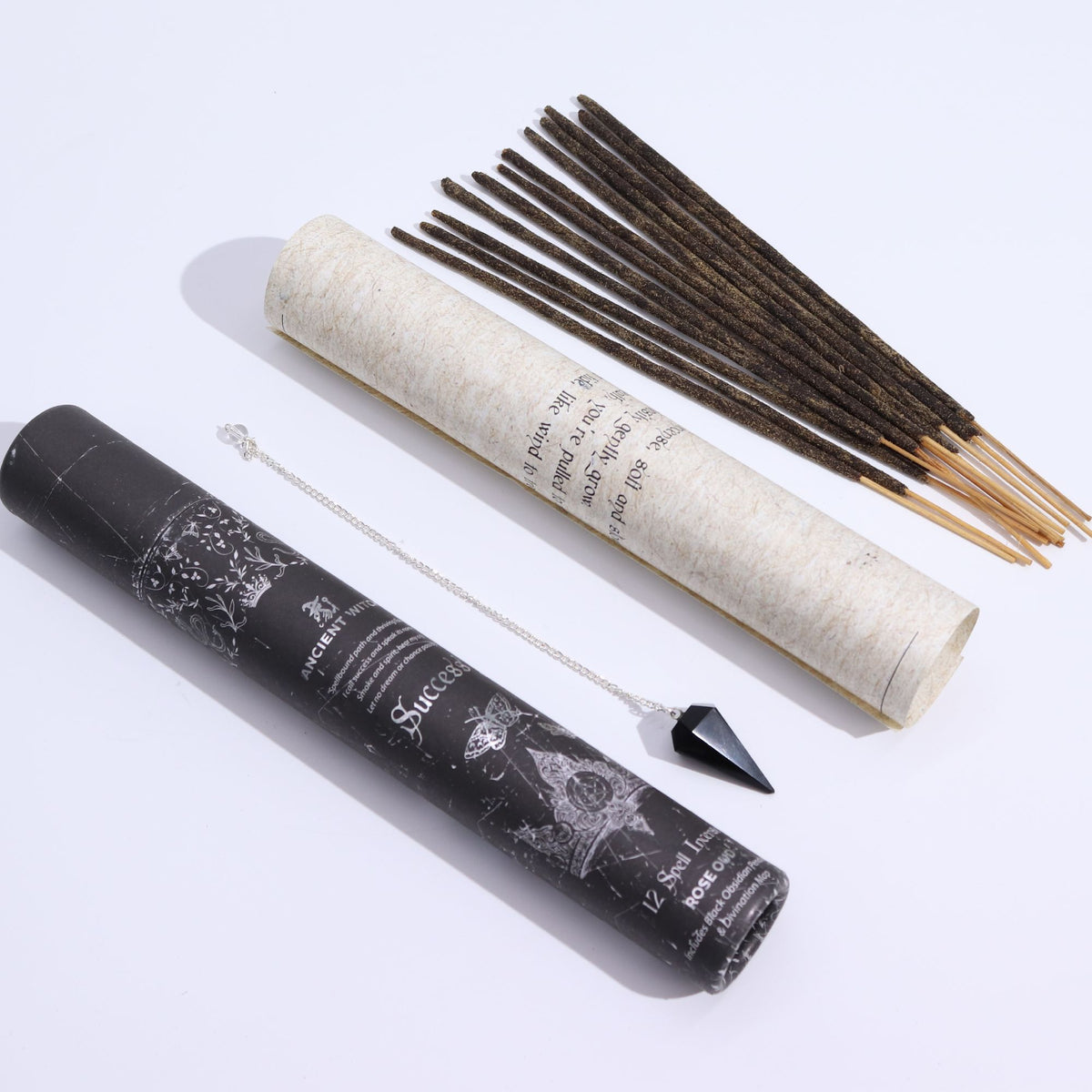 Ancient Witch Spell Incense - Successo - Pendolo Ossidiana Nera
