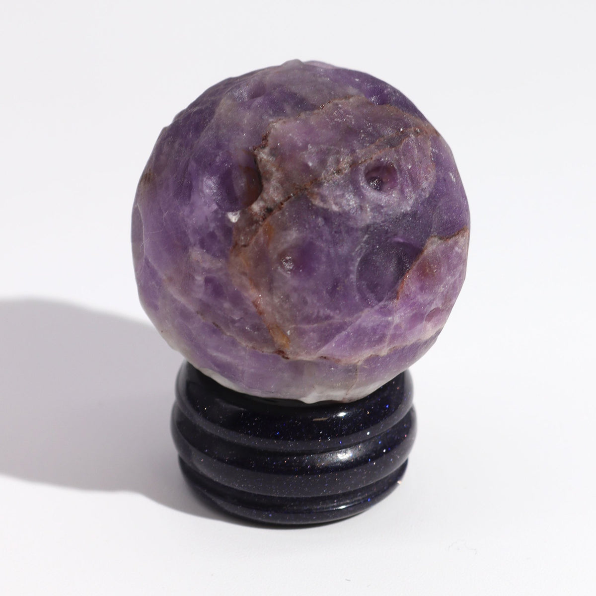 Pianeta Ametista su Base in Goldstone Solare - 40mm (base 30x15mm)