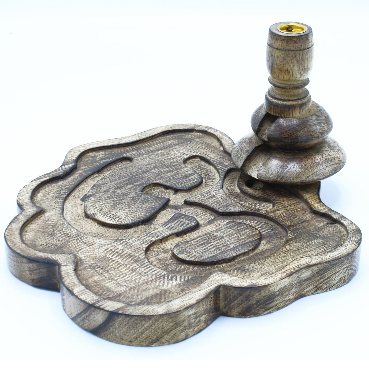 Bruciatore Backflow Grande in Legno di Mango - Om