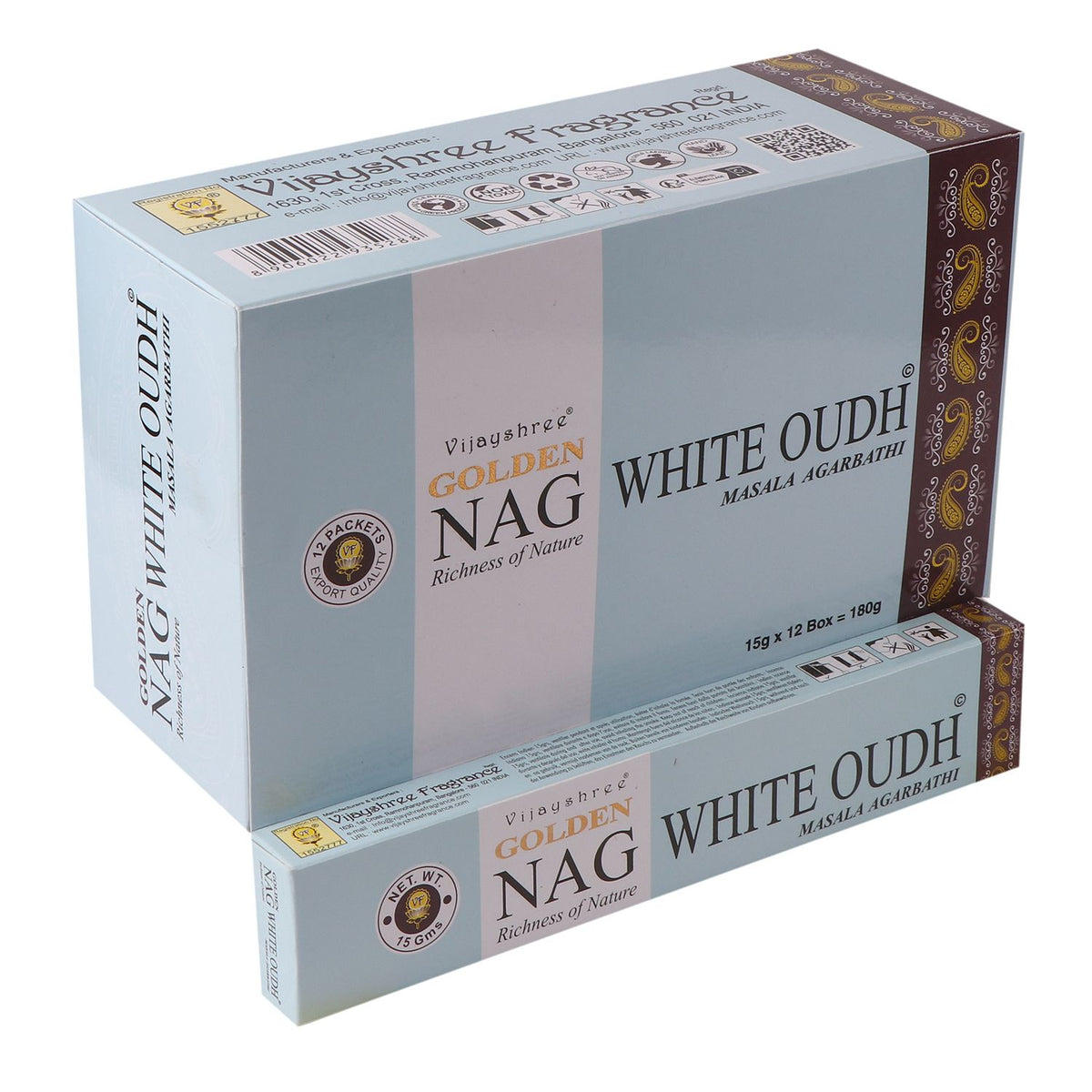Golden Nag White Oudh - Incenso all'Oud Bianco 15g