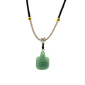 Collana con Cordino e Ciondolo in Gemma - Tartaruga di Giada