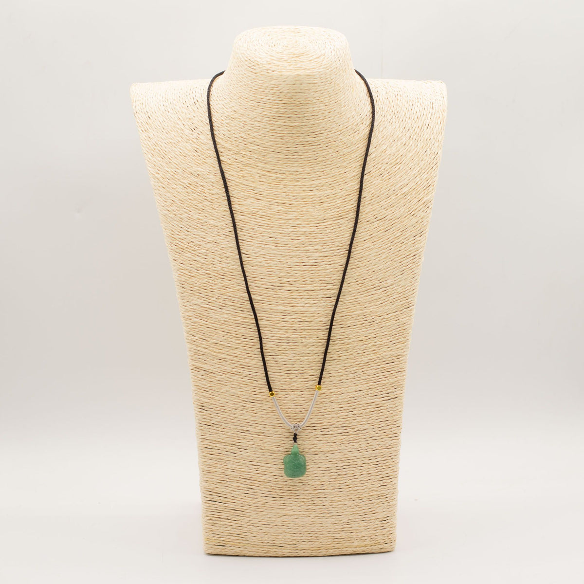 Collana con Cordino e Ciondolo in Gemma - Tartaruga di Giada