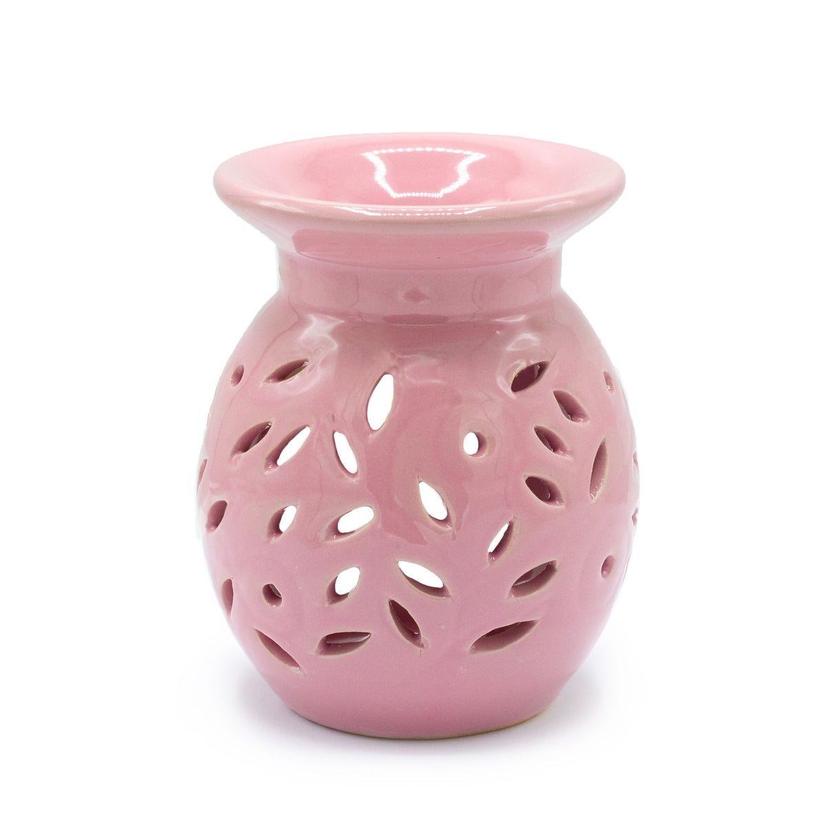 Bruciaessenze Floreale in Ceramica - Rosa