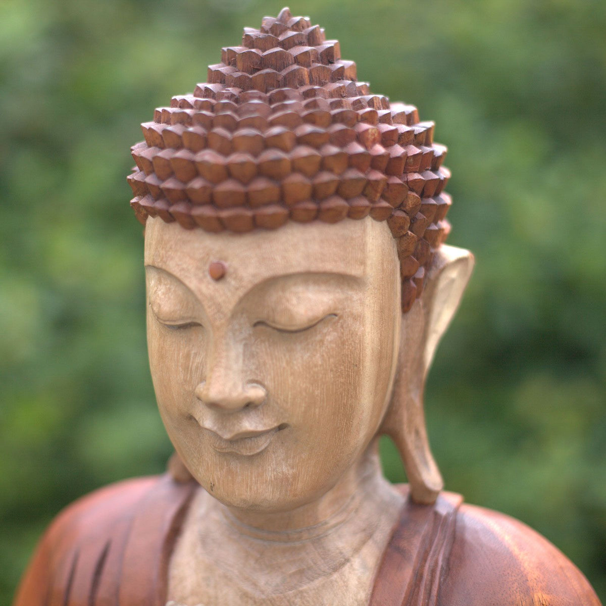 Statua Buddha Scolpita a Mano - 80cm Benvenuto