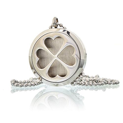 Collana Diffusore per Aromaterapia - Quadrifoglio 30 mm