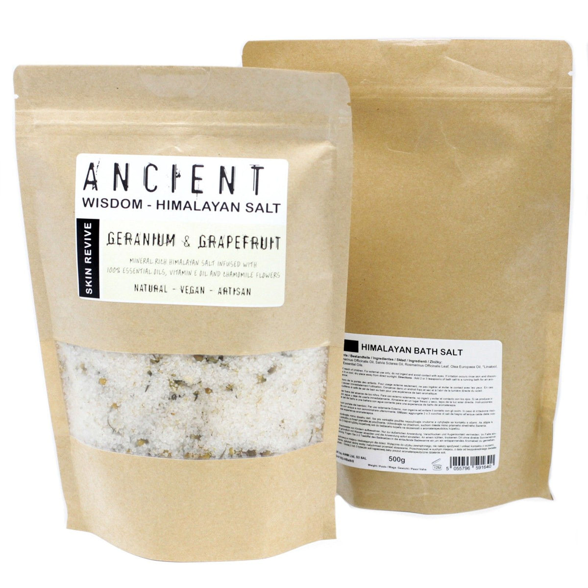 Sali da bagno dell’Himalaya – Geranio e Pompelmo, 500 g