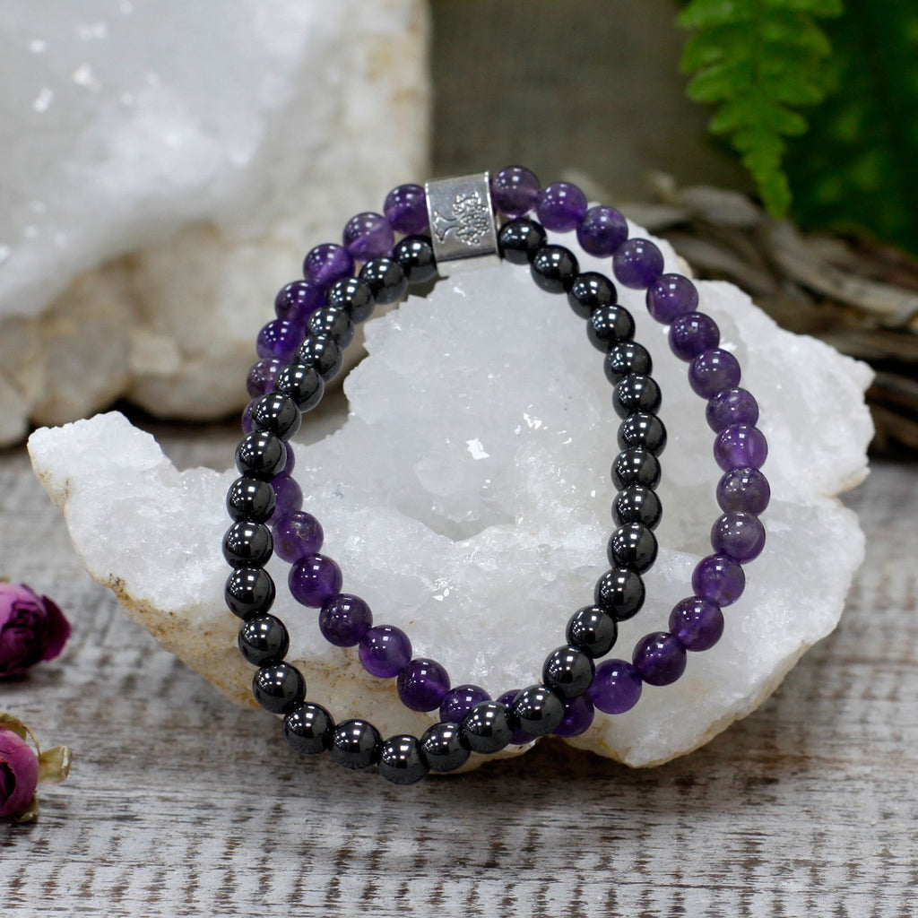 Bracciale Magnetico in Pietra Preziosa - Ametista