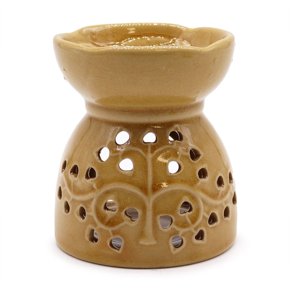 Bruciaessenze Albero della Vita in Ceramica - Miele