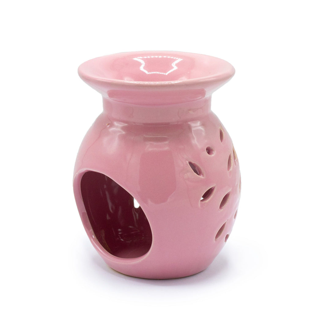 Bruciaessenze Floreale in Ceramica - Rosa