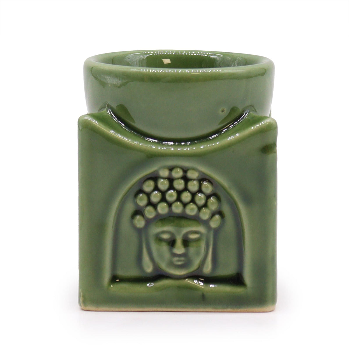 Bruciaessenze Quadrato Buddha - Verde Giada Scuro