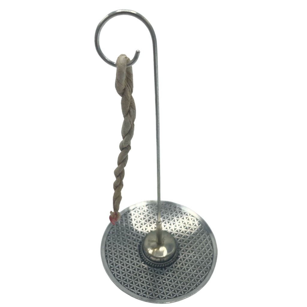 Set Incenso a Corda con Portaincenso Placcato Argento - Fiore della Vita
