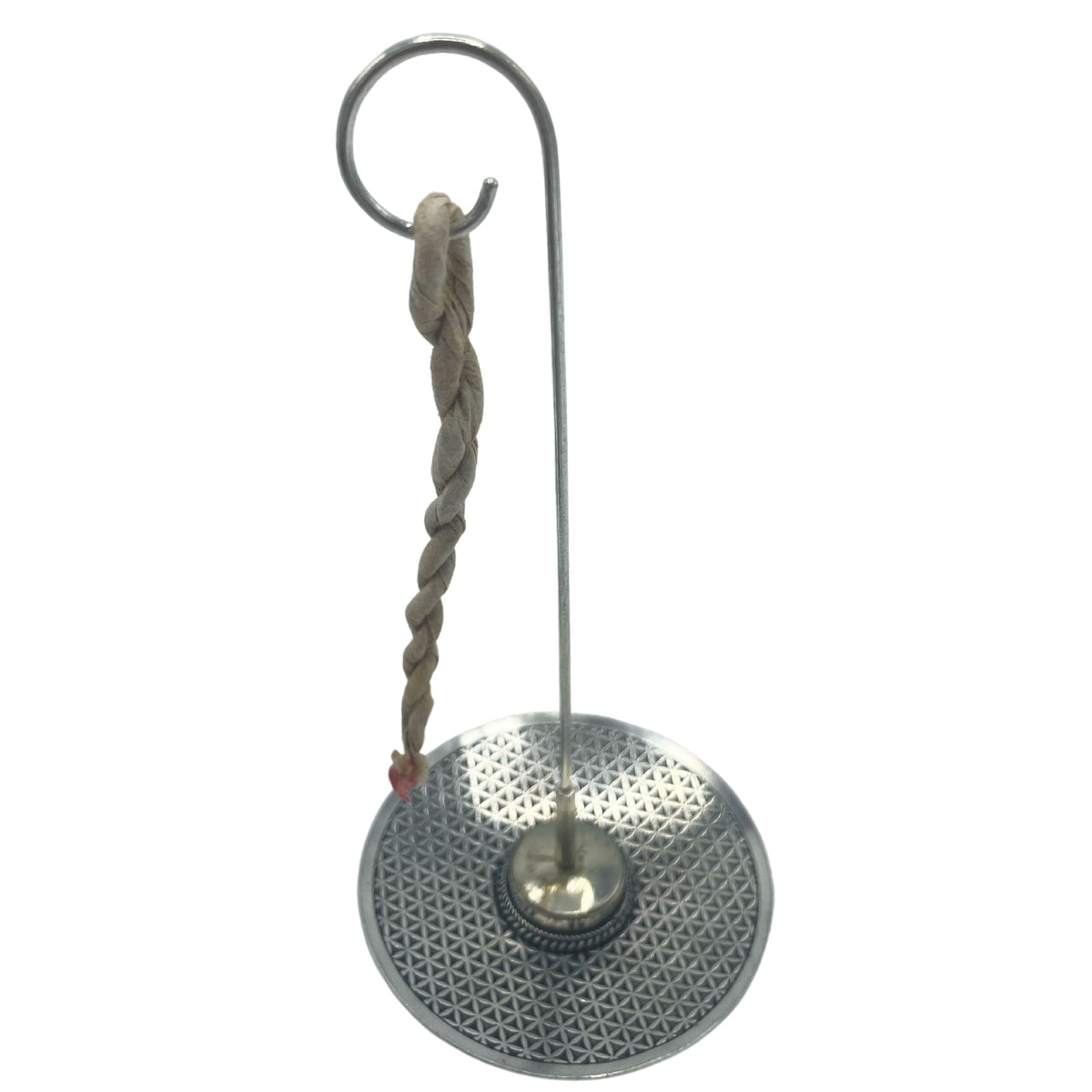 Set Incenso a Corda con Portaincenso Placcato Argento - Fiore della Vita