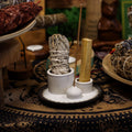 Porta Palo Santo smudge e stick - Mandala Bianco e Grigio