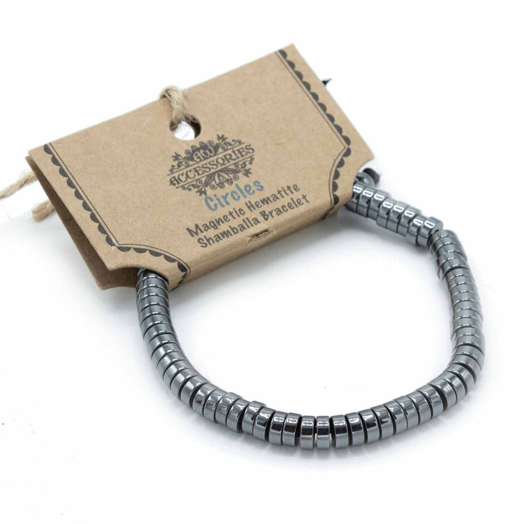 Bracciale Shamballa in Ematite Magnetica - Cerchi