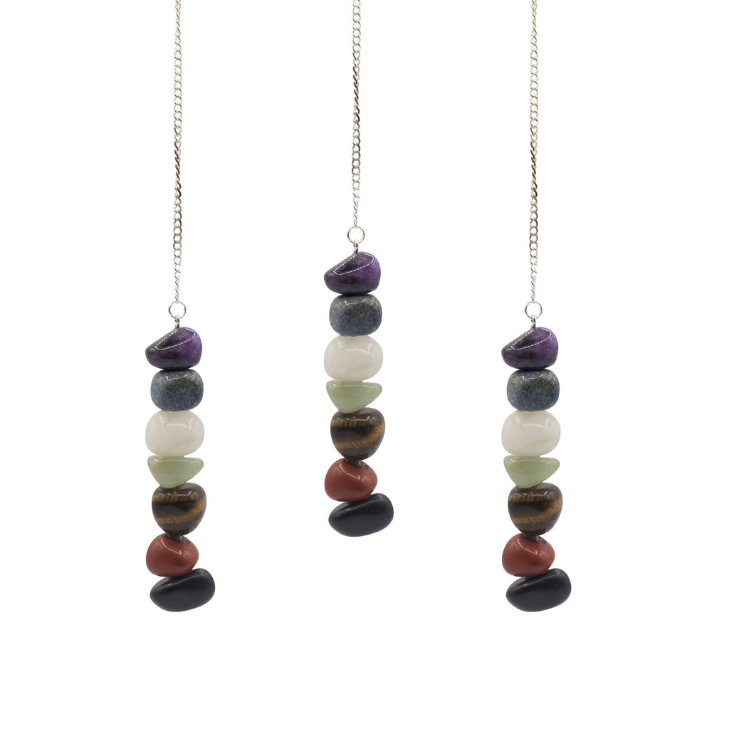 Anime in Armonia - Pendolo con Sette Pietre Burattate Chakra