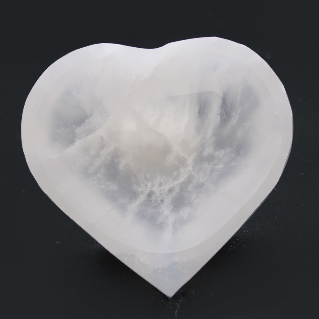Ciotola a Cuore in Selenite - 10cm