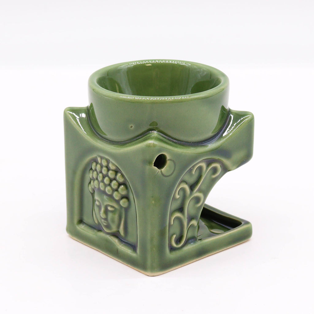 Bruciaessenze Quadrato Buddha - Verde Giada Scuro