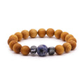 Bangle Chakra della Gola in Cedro con Sodalite