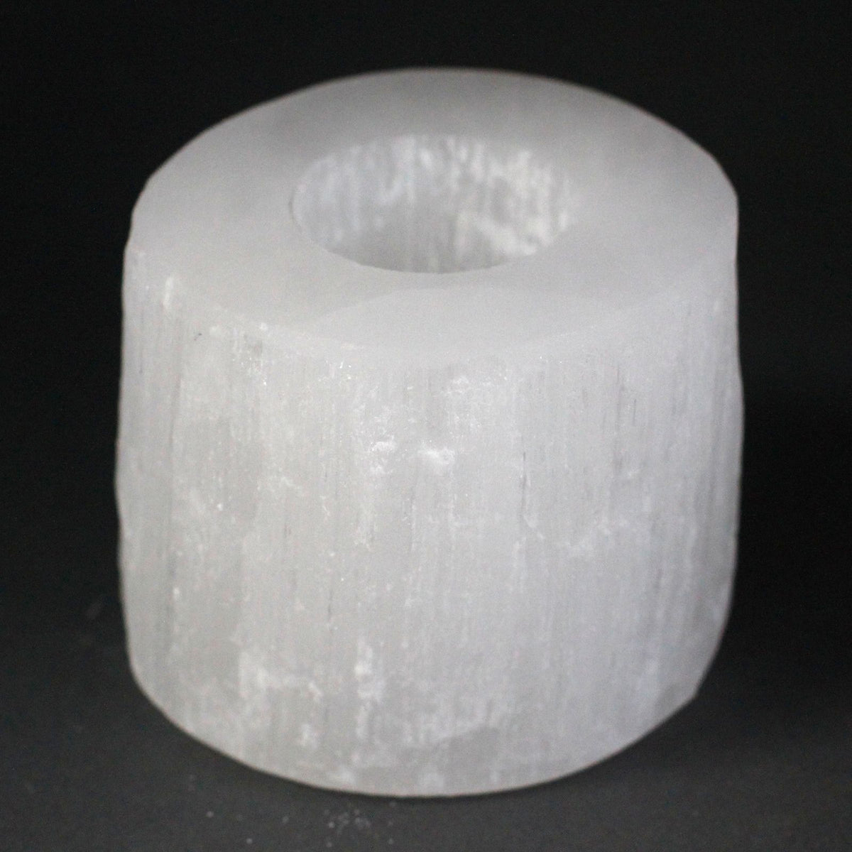 Portacandela Cilindrico in Selenite - 8 cm