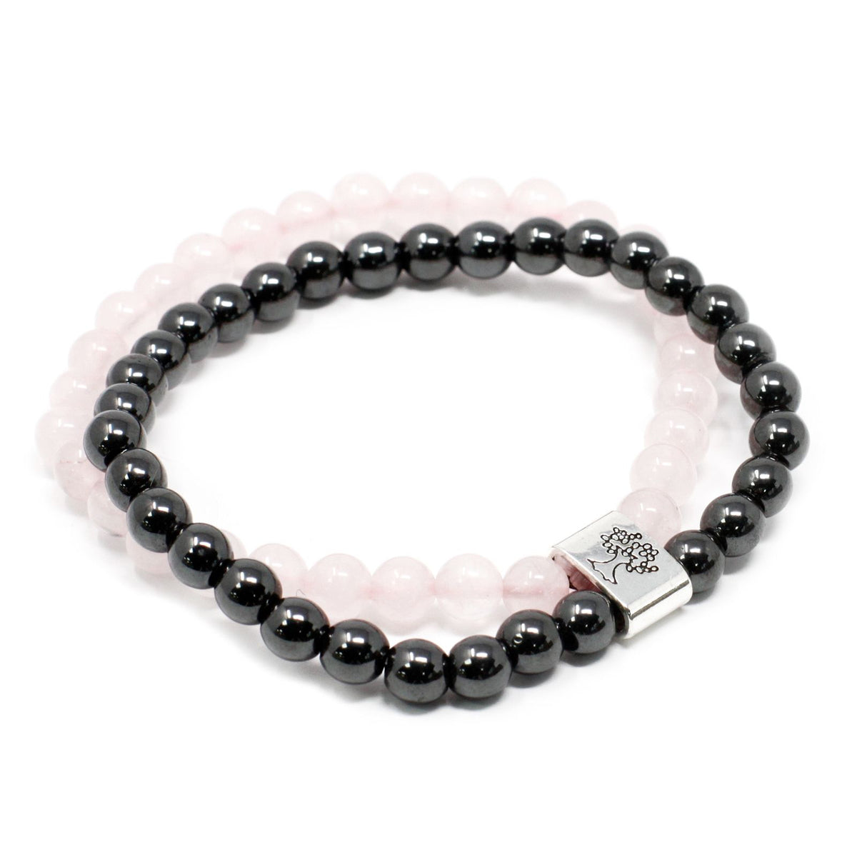 Bracciale Magnetico in Pietra Preziosa - Quarzo Rosa