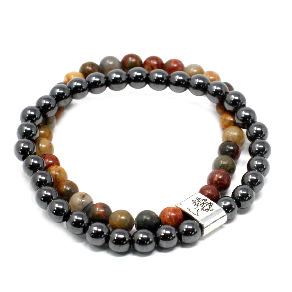 Bracciale Magnetico in Pietra Preziosa - Diaspro Picasso