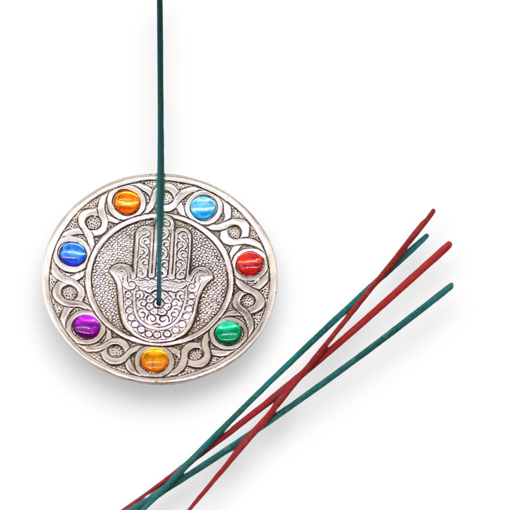 Portaincenso Hamsa Sette Chakra - 11,5 cm