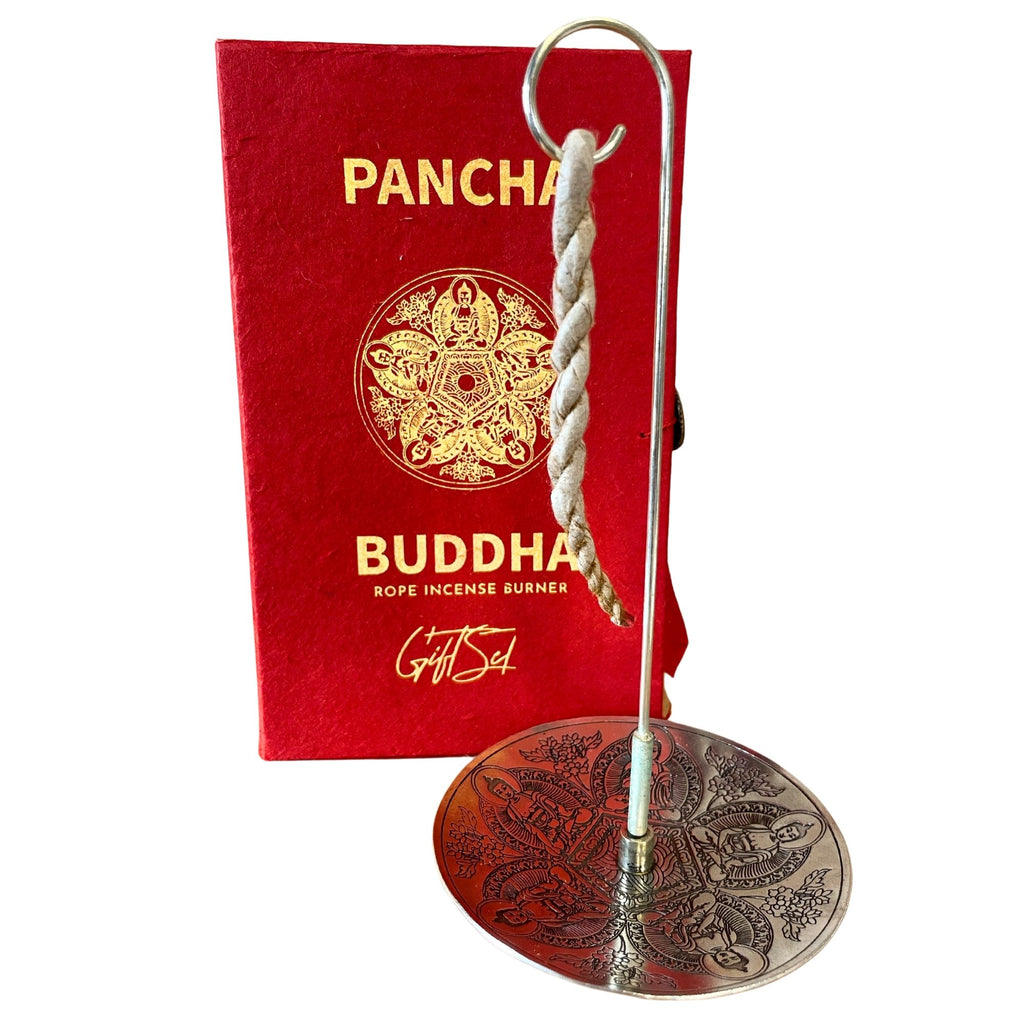 Set Incenso a Corda con Portaincenso Placcato Argento - Pancha Buddha