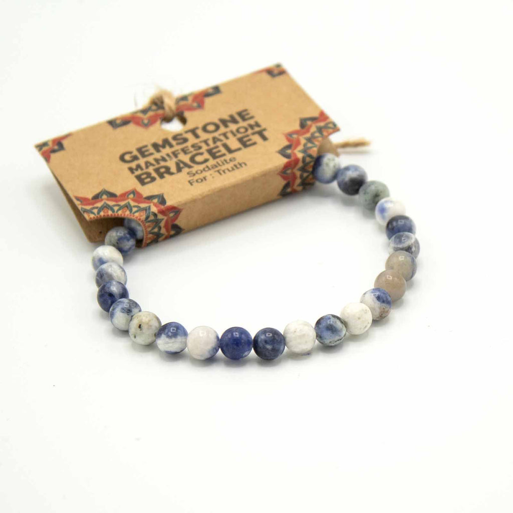 Bracciale di Manifestazione con Gemme - Sodalite - Verità