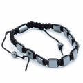 Bracciale Shamballa in Ematite Magnetica - Cubi Piatti