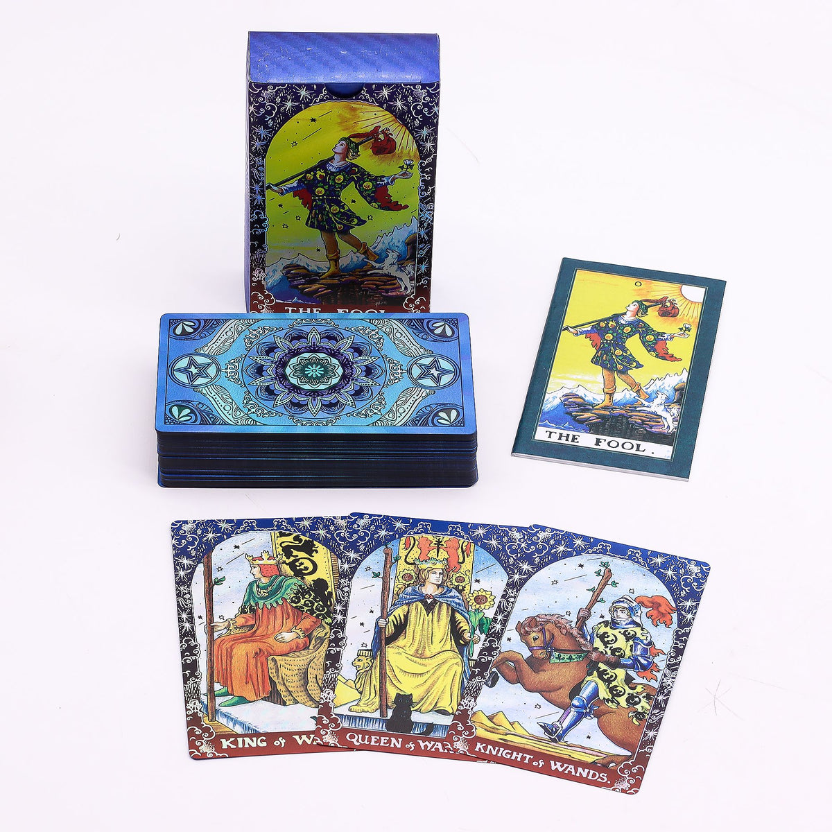 Set di Tarocchi Blu con Mandala e Libretto