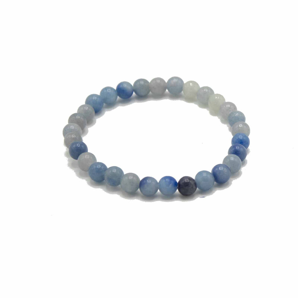 Bracciale di Manifestazione con Gemme - Agata Blu Pizzo - Indipendenza