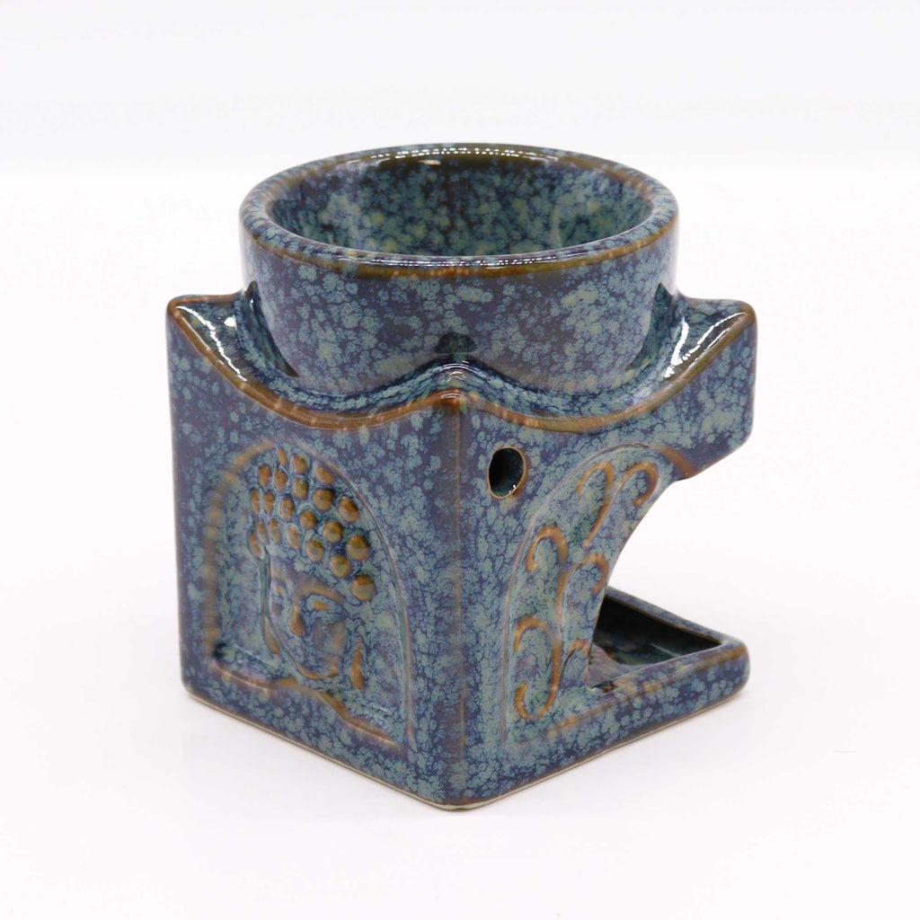 Bruciaessenze Quadrato Buddha - Blu Polvere