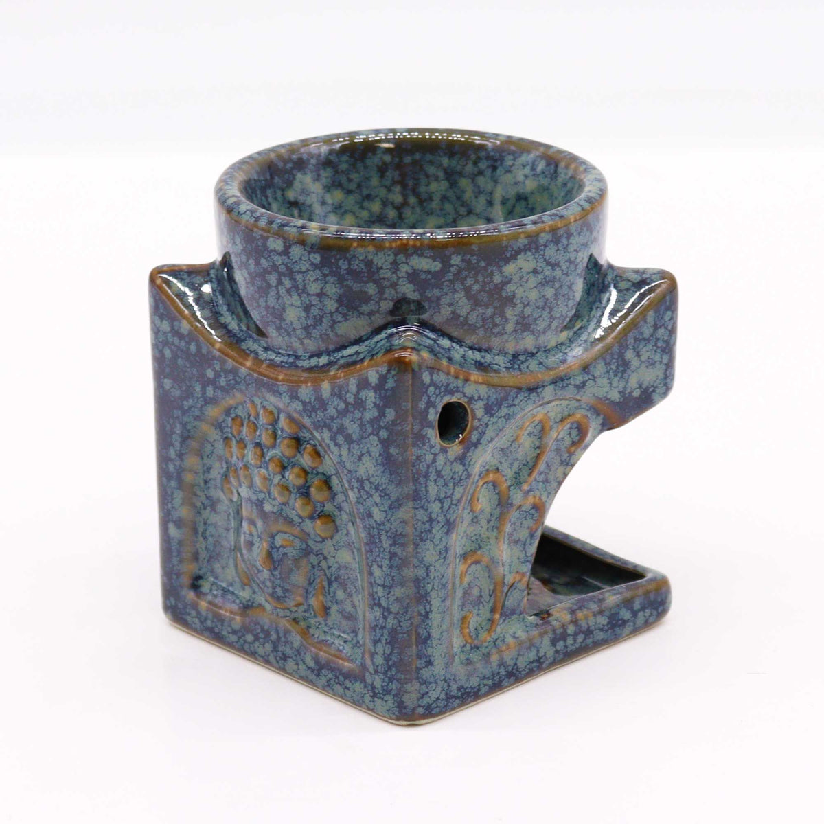 Bruciaessenze Quadrato Buddha - Blu Polvere