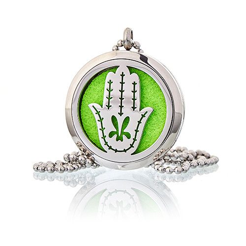 Collana Diffusore per Aromaterapia - Mano di Fatima 30 mm