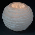 Portacandela Palla di Neve in Selenite - 8 cm